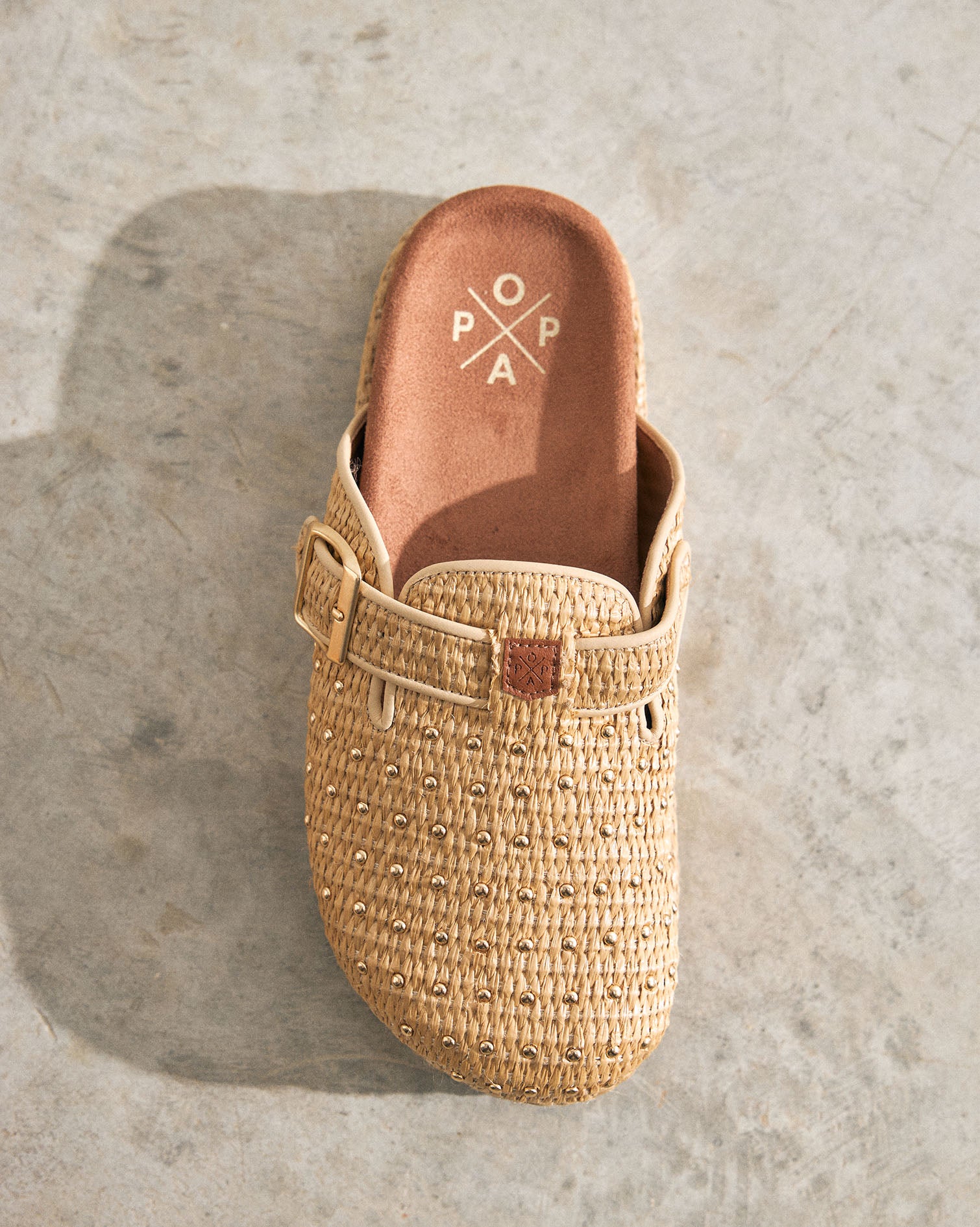Zueco Acova Rafia Beige