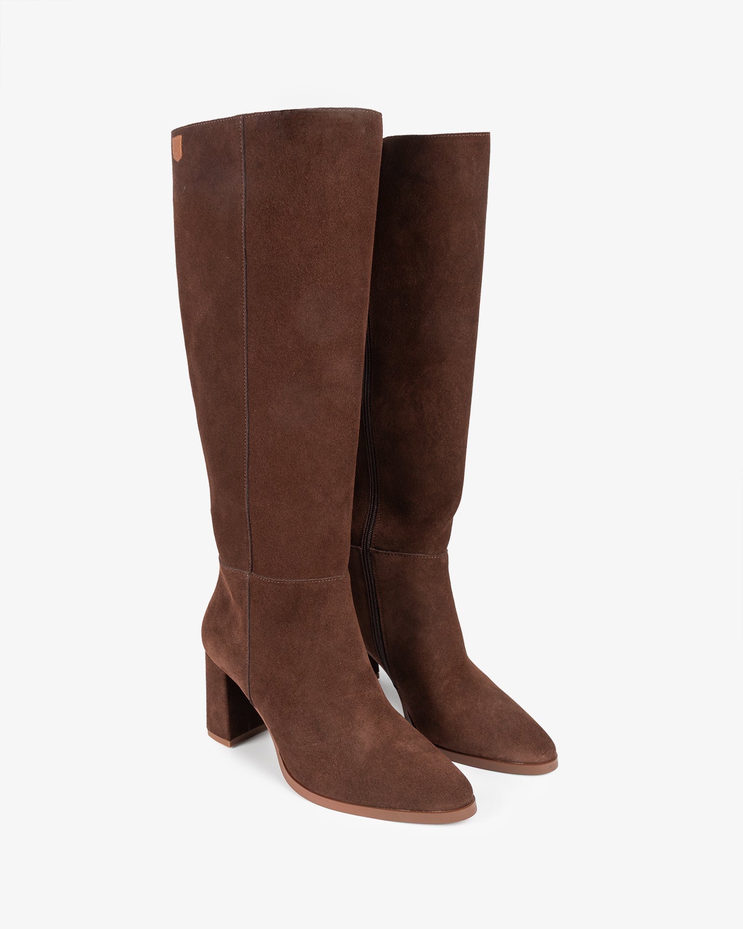 Bota Alta de Serraje Marrón Sinnara