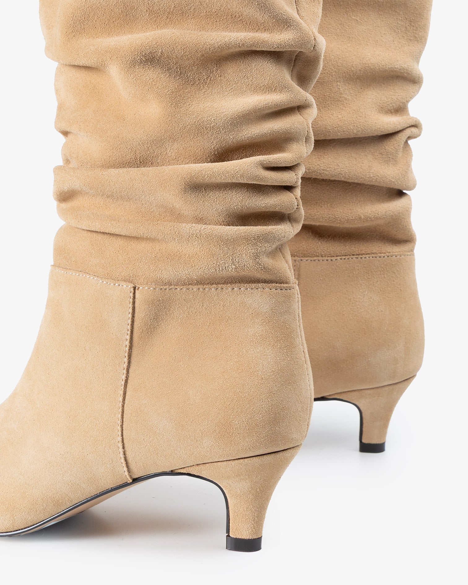 Bota Media de Piel Beige Nirvana