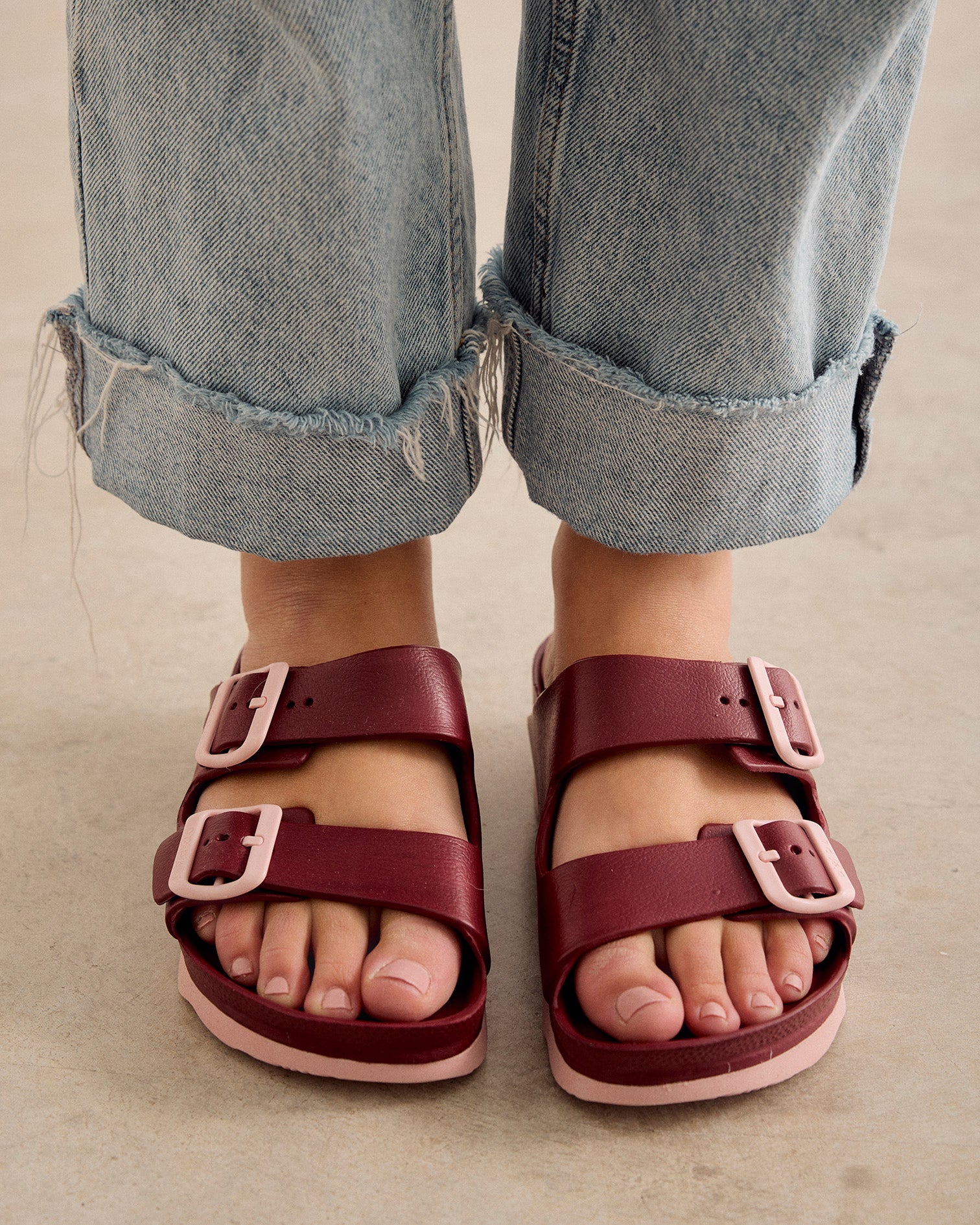 Chanclas de Agua Mujer Aqua Buye Burdeos