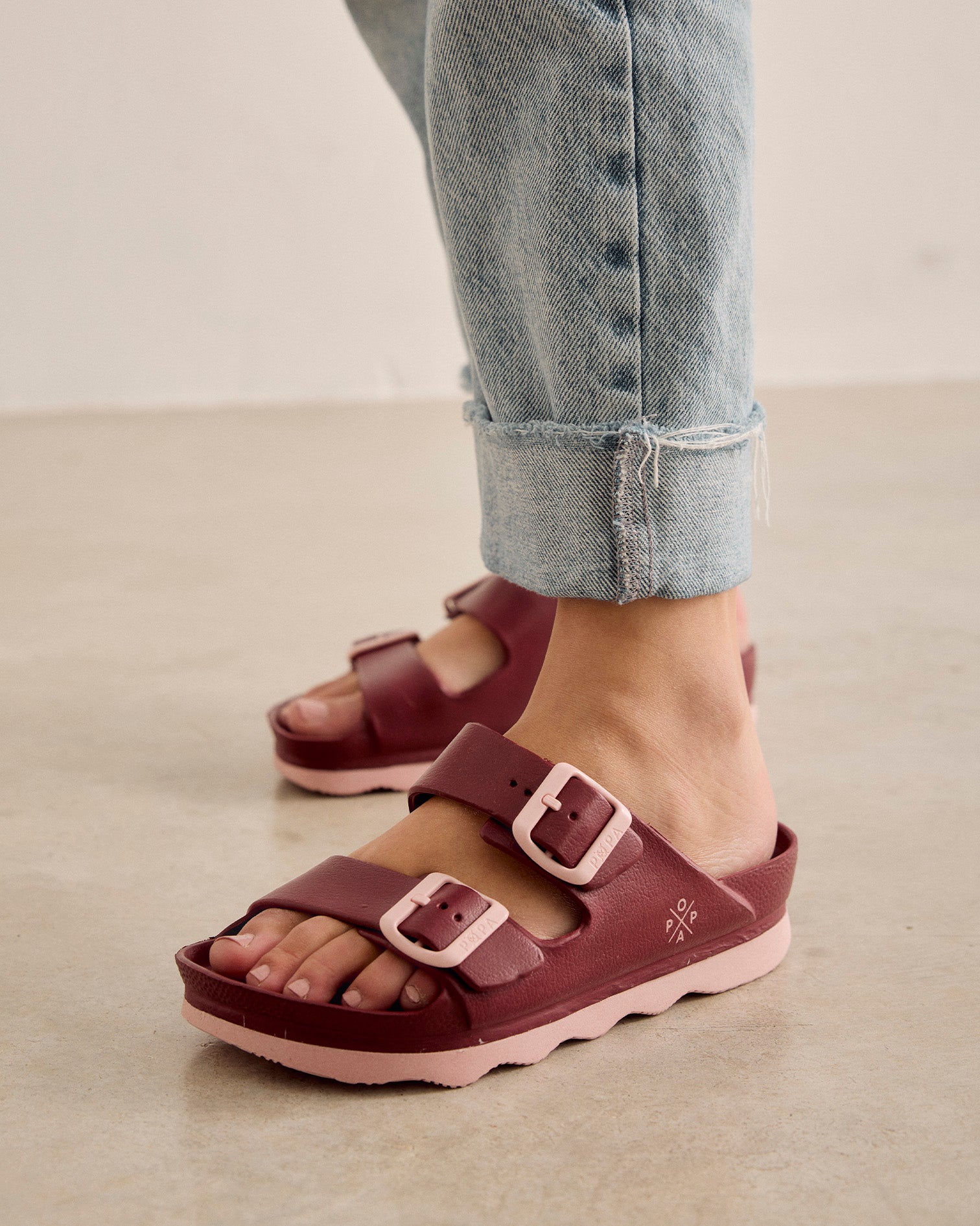 Chanclas de Agua Mujer Aqua Buye Burdeos