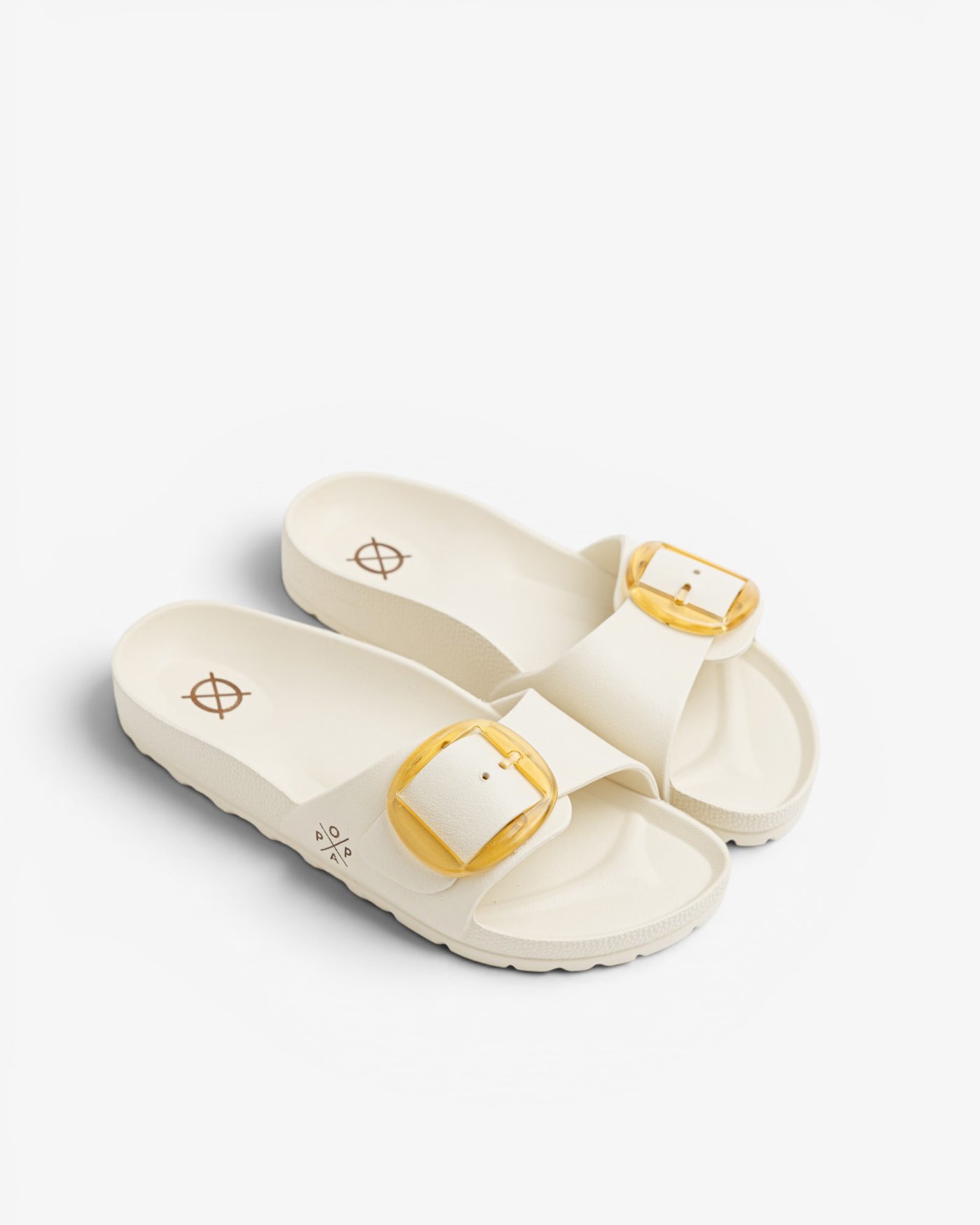 Sandalia Plana Aqua Babaro Beige Amarillo