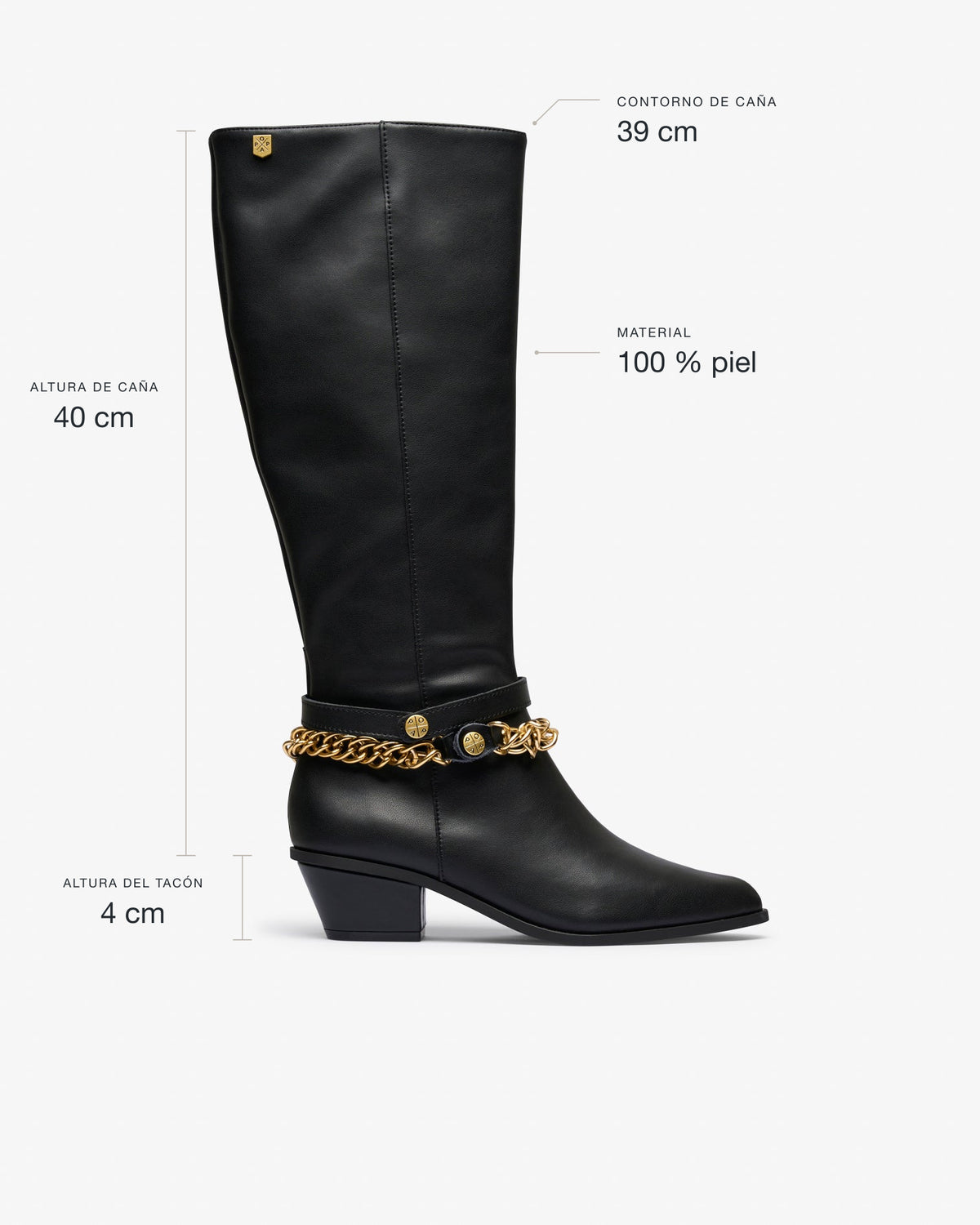Bota Negra de Mujer Lercois