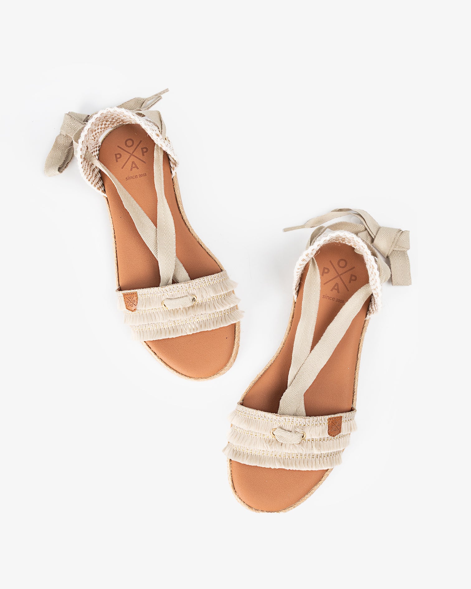 Menorquina Plana Beige Capri Flecos
