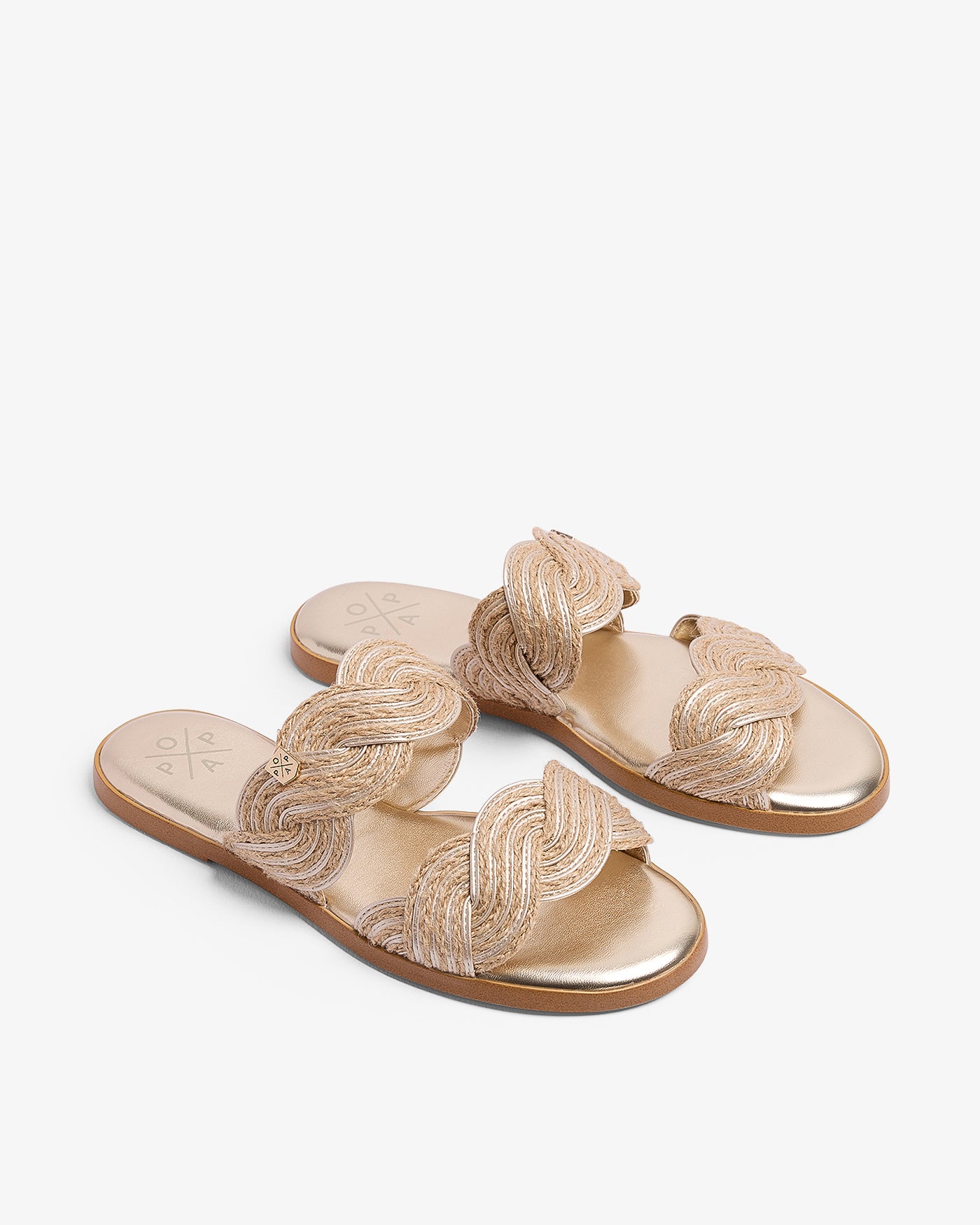 Sandalia Clicos Yute Oro 35