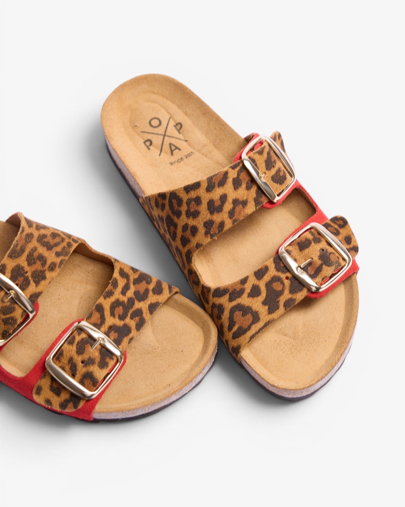 Menorquina Plataforma Soux Leopardo Leopardo Rojo