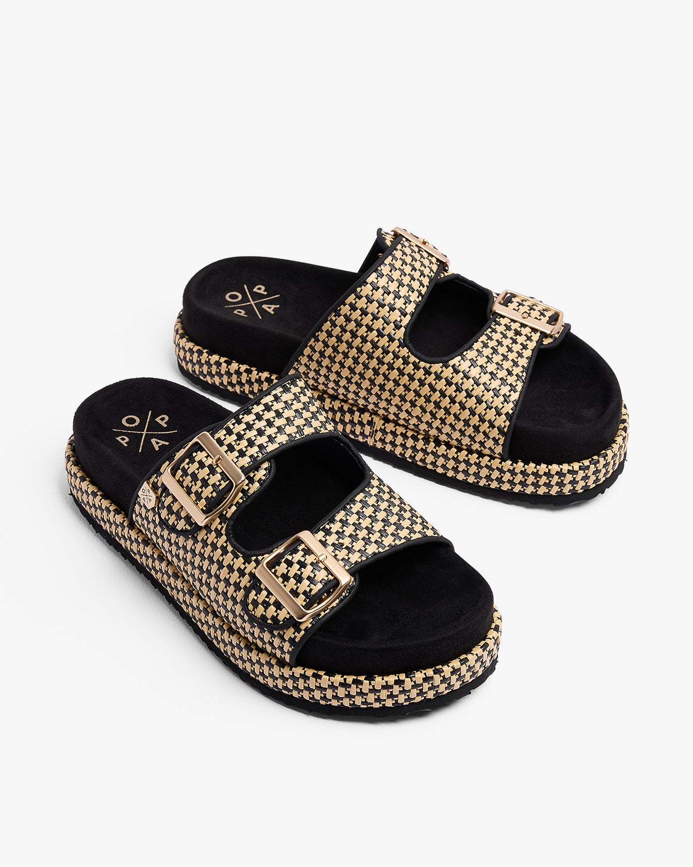 Sandalia Xago Galles Rafia Negra 35