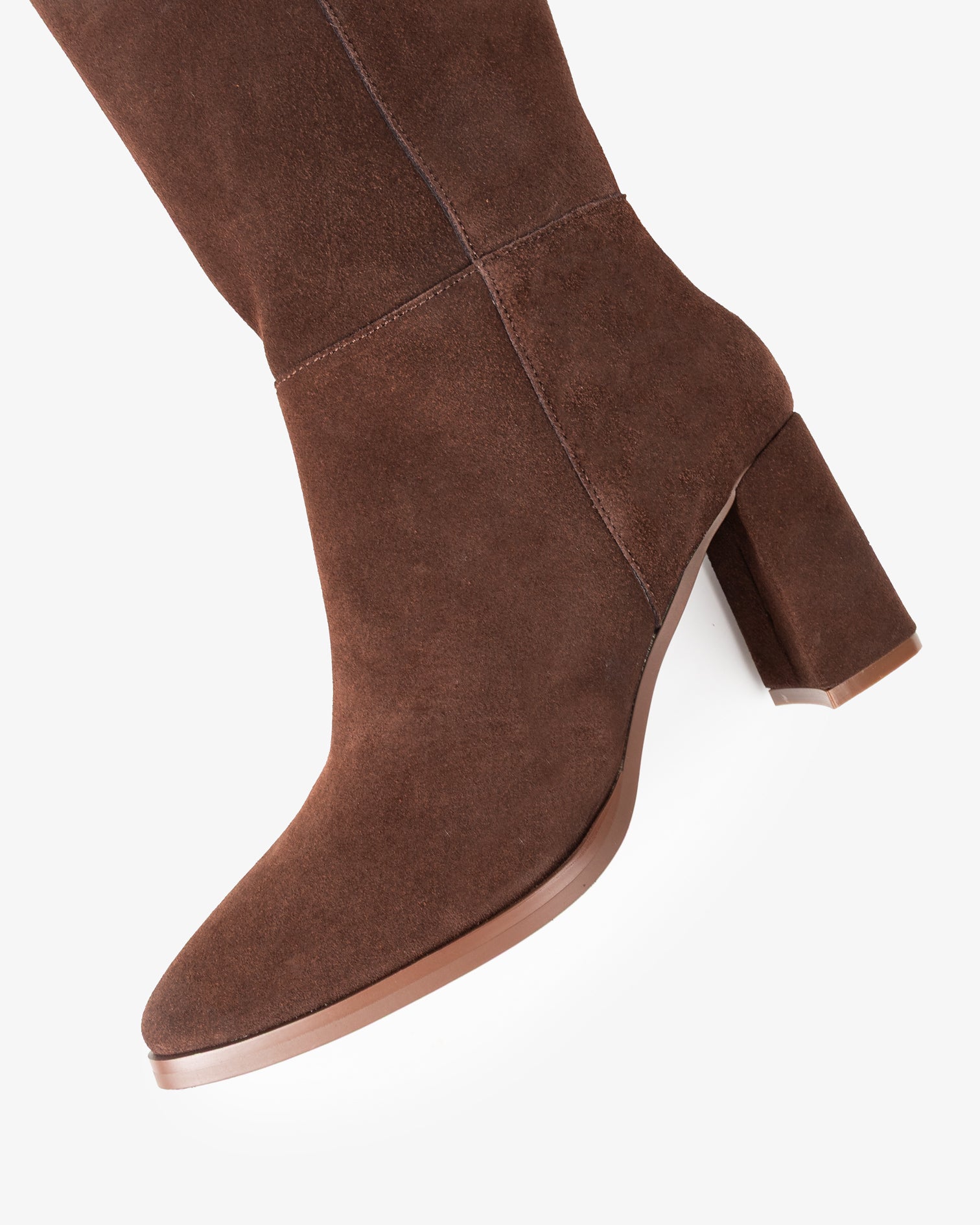Bota Alta de Serraje Marrón Sinnara