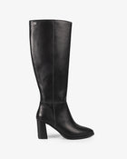 Bota Alta de Piel Negra Sinnara