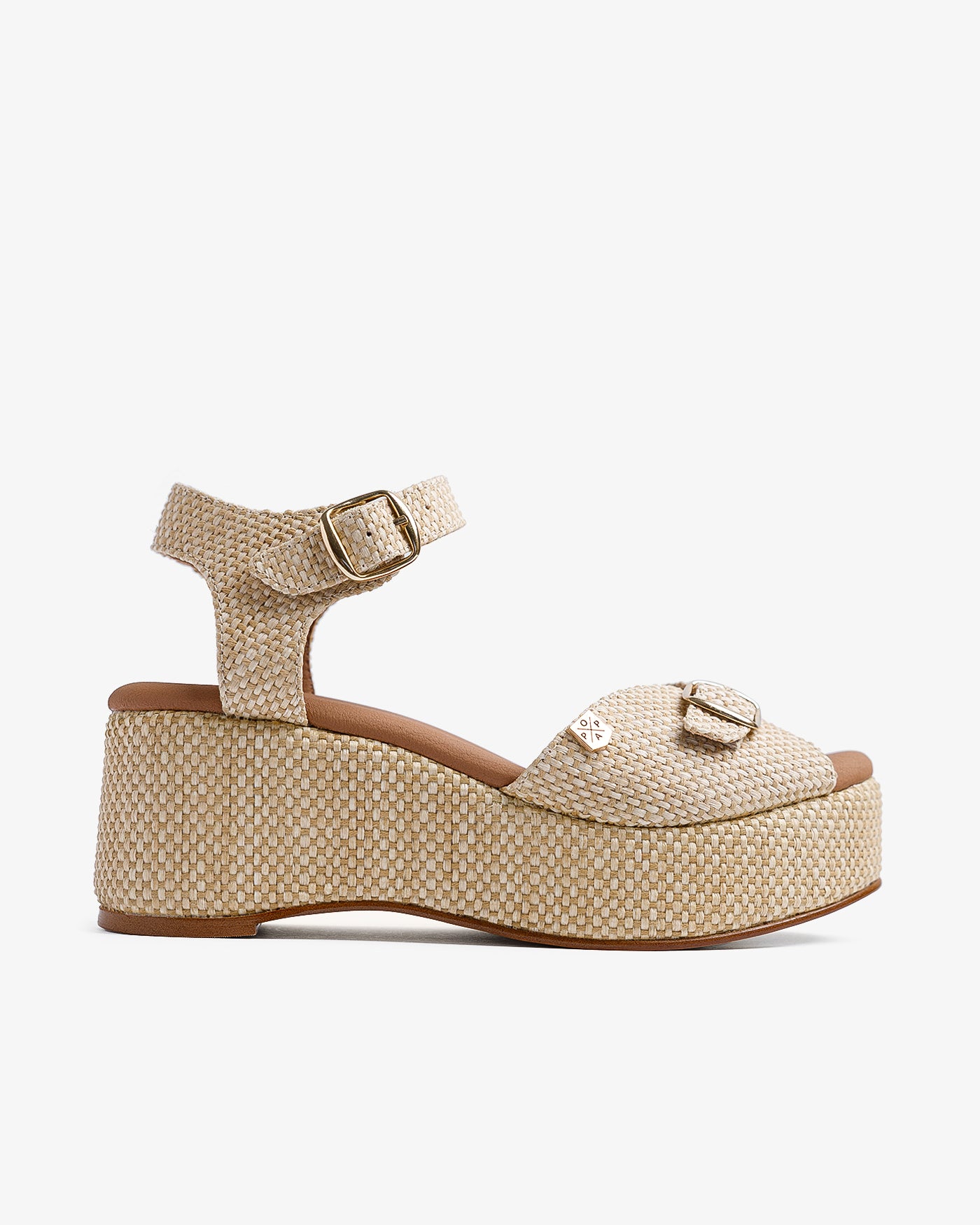Cuña Muriel Rafia Beige 35