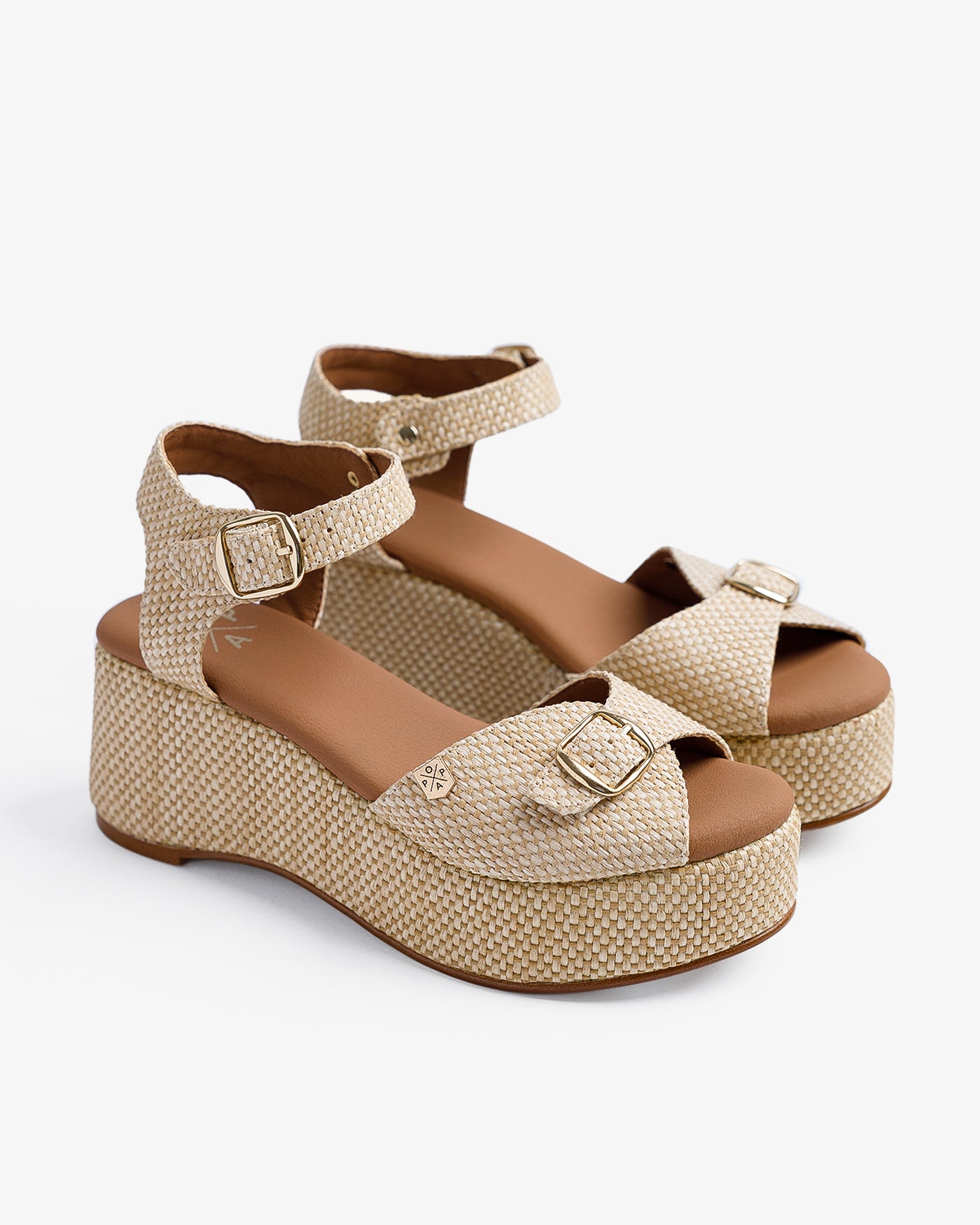 Cuña Muriel Rafia Beige 35