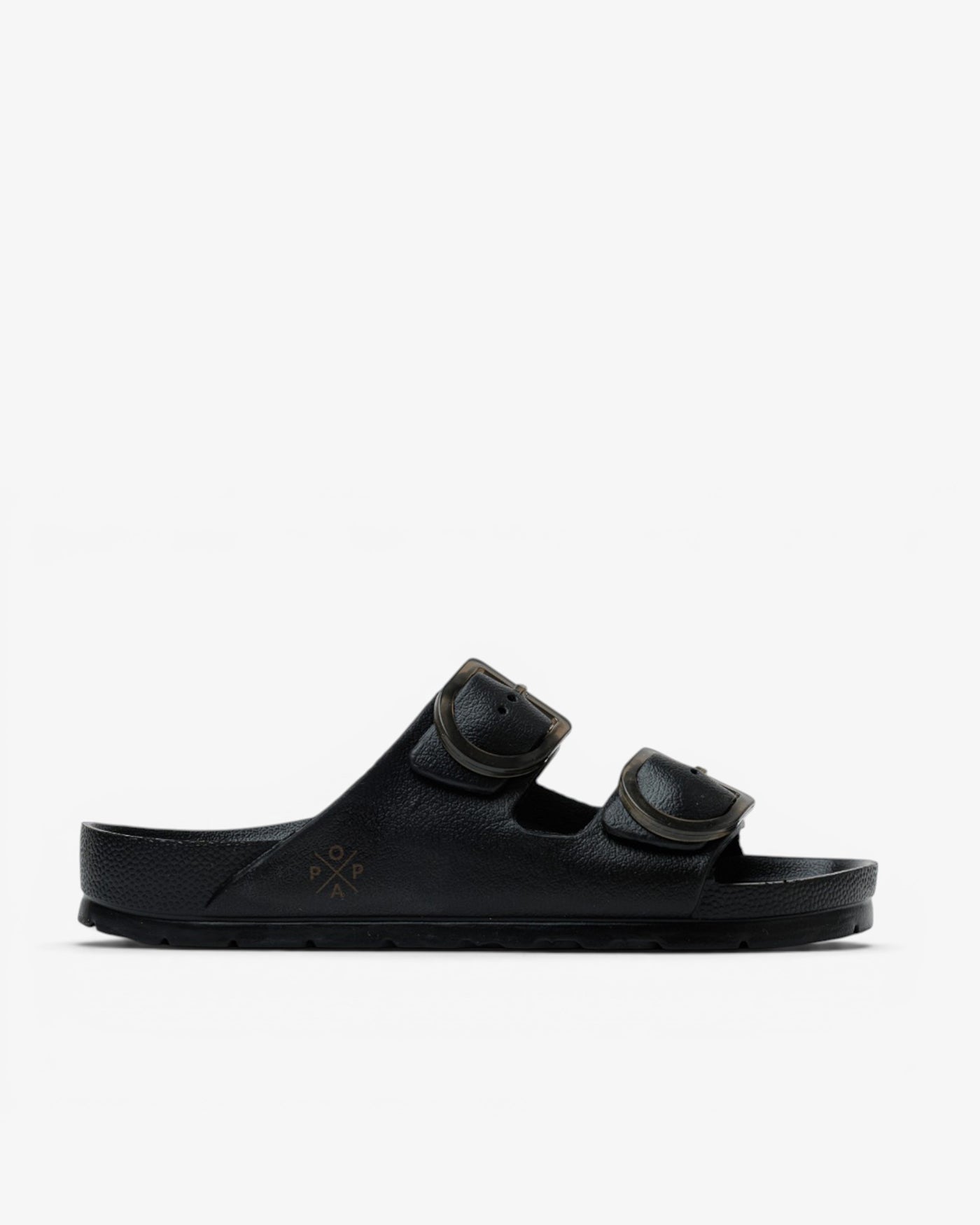 Sandalia Plana Aqua Buye Negro Gris