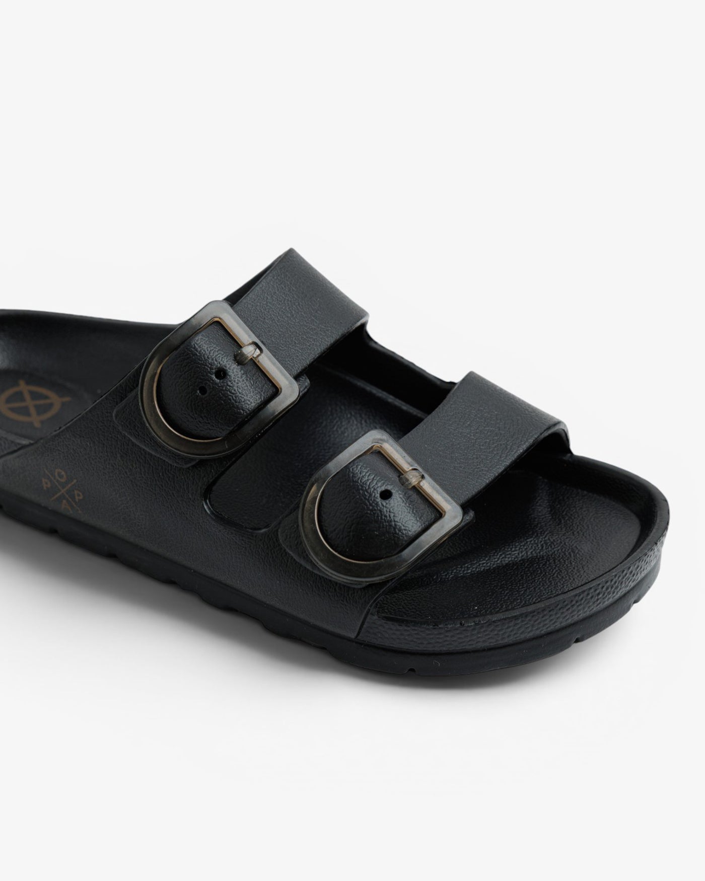 Sandalia Plana Aqua Buye Negro Gris