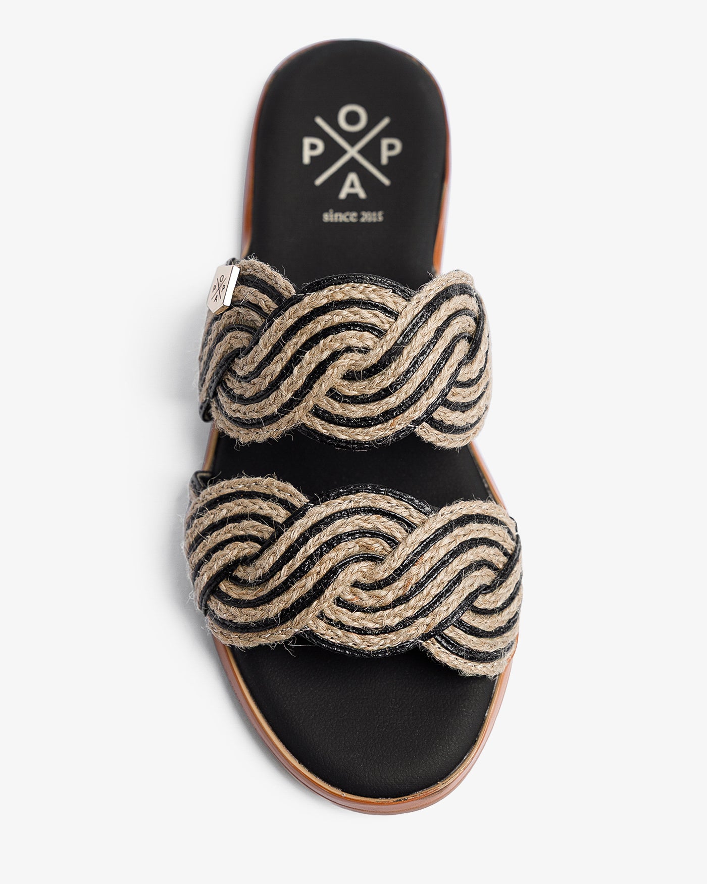 Sandalia Clicos Yute Negro 35