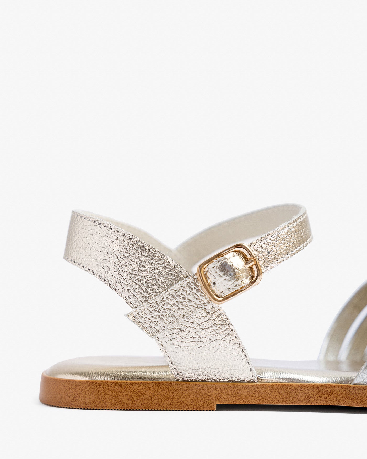 Sandalia Malvas Laminado Oro