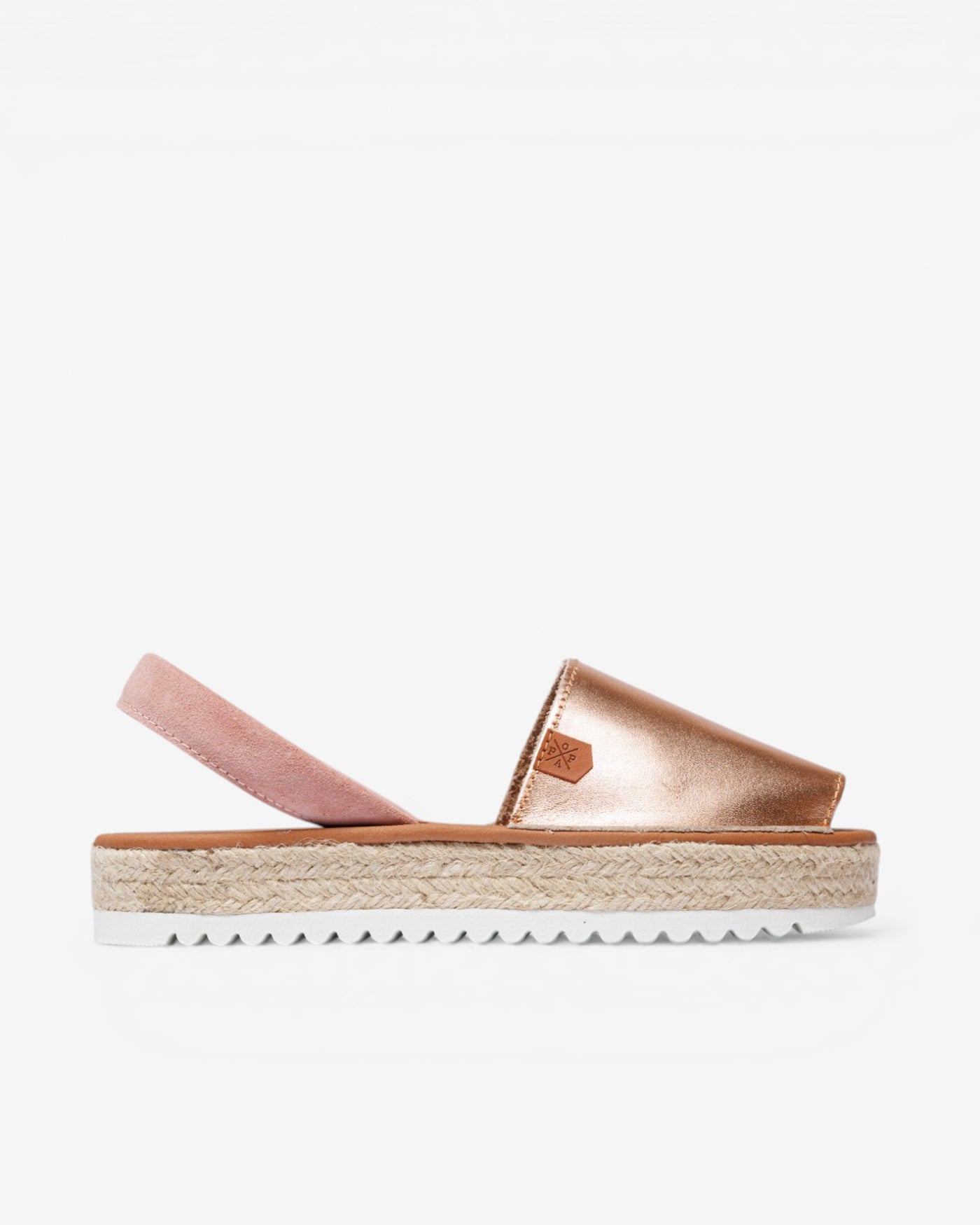 Menorquina Plataforma Saona Metal Pink Gold