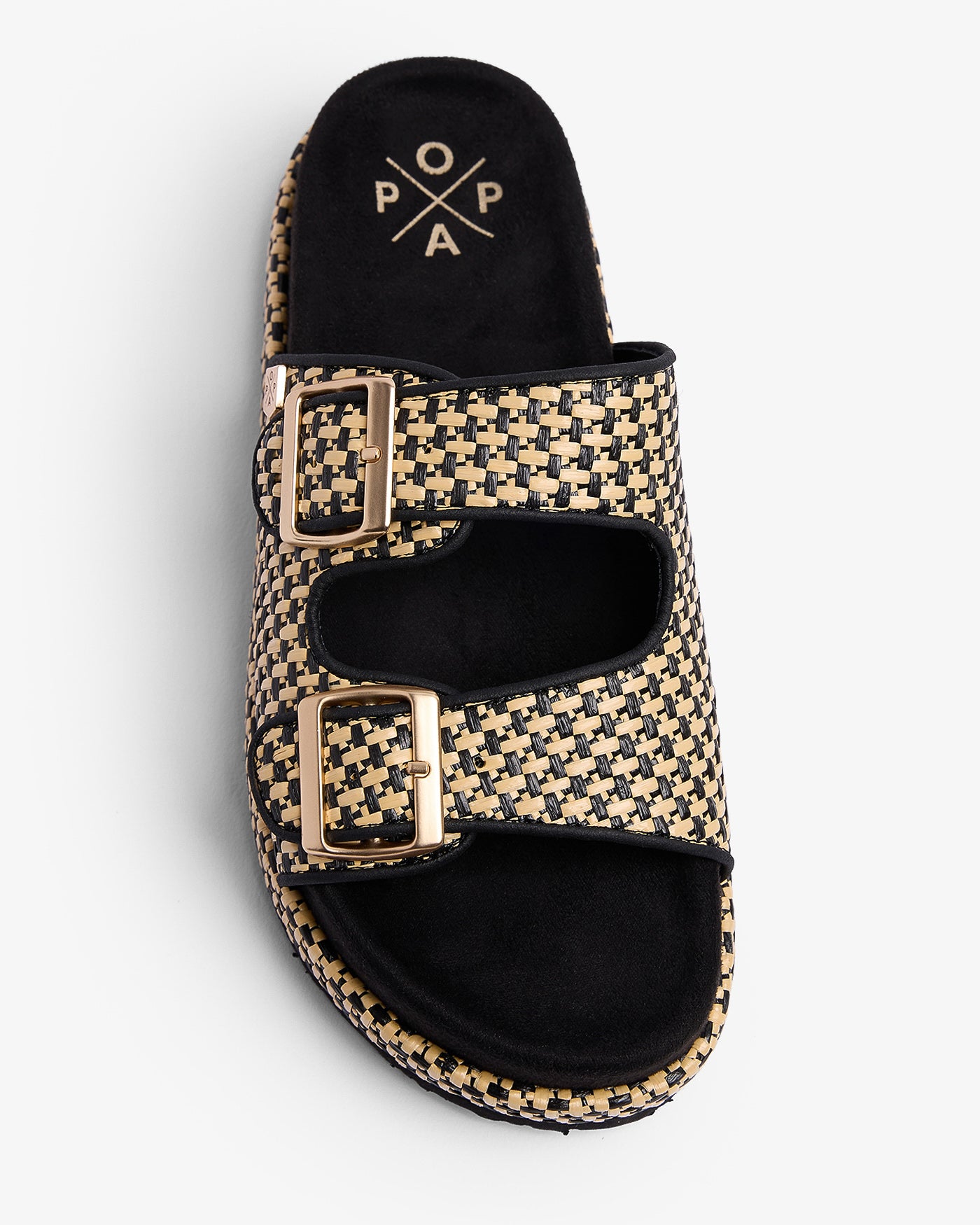 Sandalia Xago Galles Rafia Negra 35