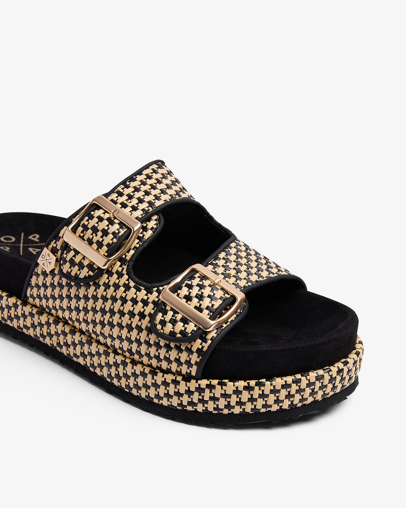 Sandalia Xago Galles Rafia Negra 35