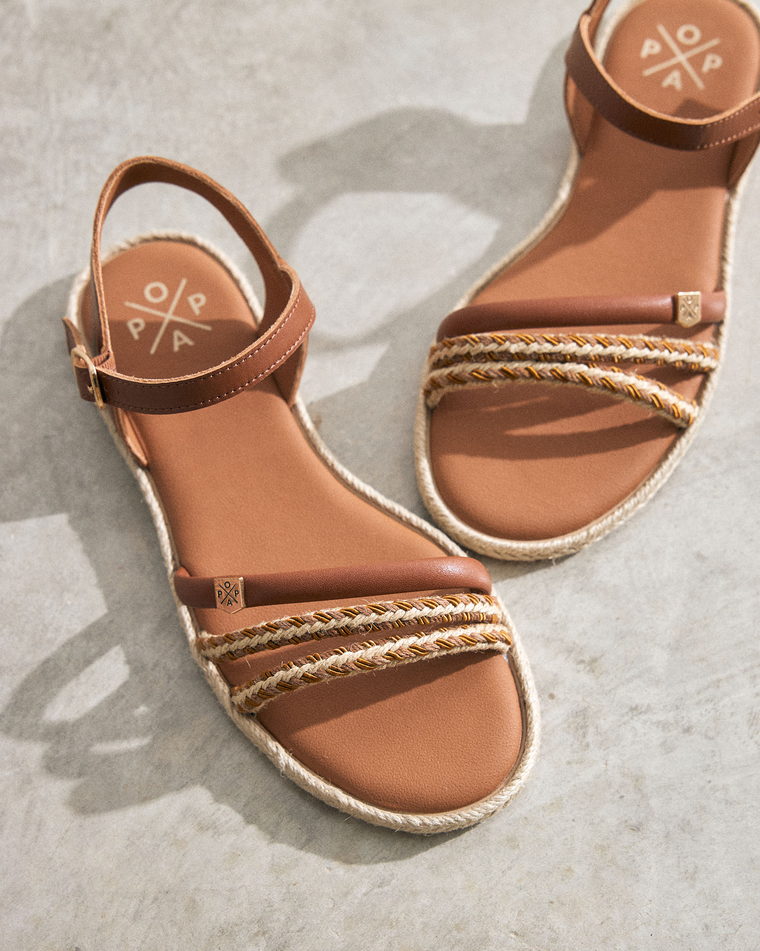 Sandalia Riazor Cuero Yute