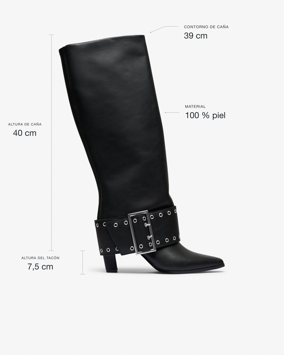Bota Negra de Mujer Stone